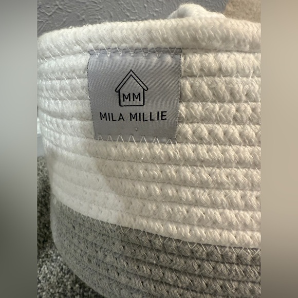 Mila Millie Extra Large Rope Diaper Caddy, Storage Bin for Nursery Essentials - Picture 2 of 5